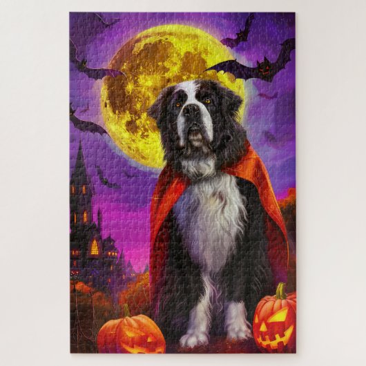 Halloween Newfoundland Vampire Pumpkins eng Legpuzzel (Verticaal)