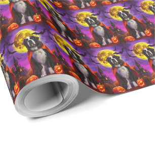 Halloween Newfoundlander Vampier Pompoenen Griezel Cadeaupapier