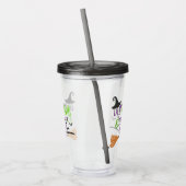 Halloween - "Niet Drinken en vliegen" Acryl Drinkbeker (Links)