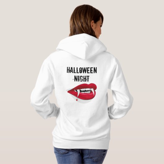 Halloween Night 2 Women's Basic Hooded Sweatshirt (Achterkant volledig)