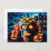 Halloween Night beroemd gemaakt door Jack O Lanter Feestdagenkaart (Voorkant / Achterkant)