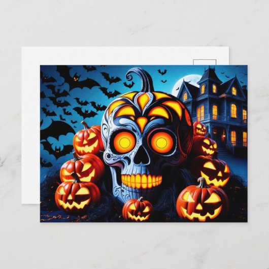 Halloween Night beroemd gemaakt door Jack O Lanter Feestdagenkaart (Voorkant / Achterkant)