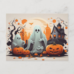 Halloween Night beroemd gemaakt door Raven Crow Gh Briefkaart
