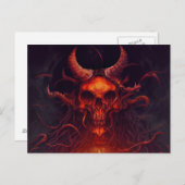 Halloween Night beroemd gemaakt door Raven Skull B Briefkaart (Voorkant / Achterkant)