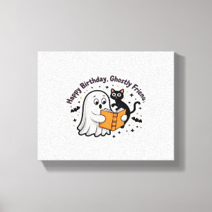 Halloween Night Design Classic T-shirt Canvas Afdruk