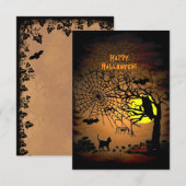 Halloween Night, Happy Halloween. Bedankkaart (Voorkant / Achterkant)