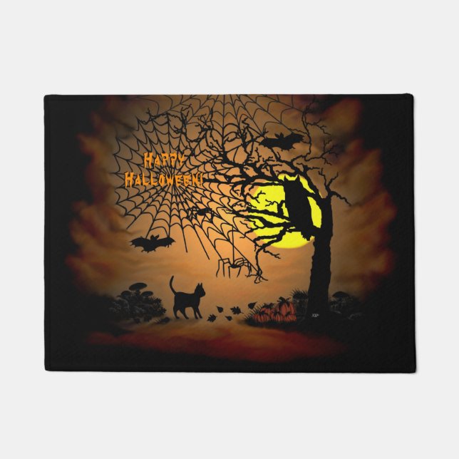 Halloween Night, Happy Halloween. Deurmat (Voorkant)