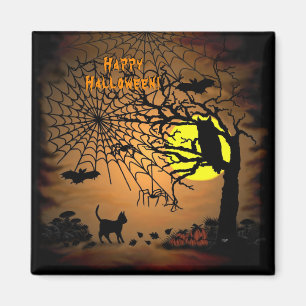 Halloween Night, Happy Halloween. Magneet