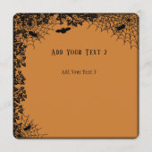 Halloween Night, Happy Halloween. Menu (Achterkant)