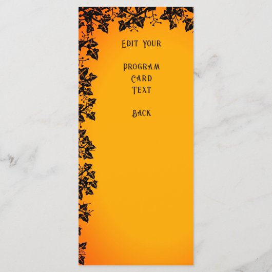 Halloween Night, Happy Halloween. Programma (Achterkant)