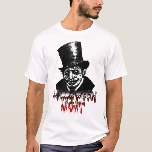 Halloween Night Jack The Ripper Vampire T-shirt (Voorkant)