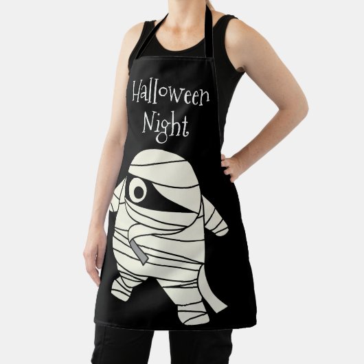 Halloween Night Mummy Black en White Schort (Insitu)