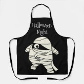 Halloween Night Mummy Black en White Schort (Voorkant)