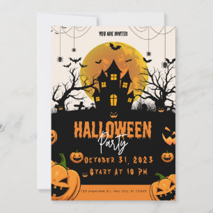 Halloween Night Party nodiging Kaart
