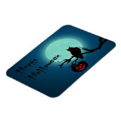 Halloween Night Pumpkin Owl Magneet (Linkerzijde)