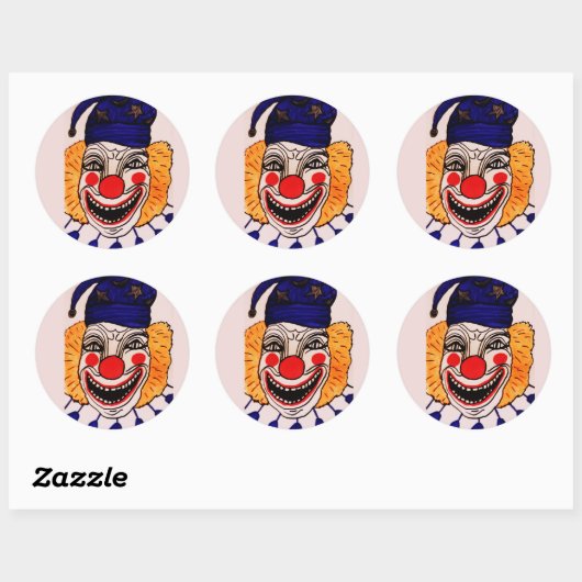 HALLOWEEN NIGHT SCARY CLOWN autocollant (Feuille)