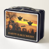 Halloween Night Scary Ghosts and Bats Scene (Voorkant)