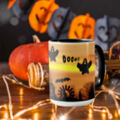 Halloween Night Scary Ghosts en vleermuizen Mok