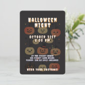 Halloween Night Spooky Cute Jack-O'-Lantern Kaart (Staand voorkant)