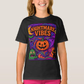 Halloween Night Vibe Retro Kleurrijke Kleding Unis T-shirt (Voorkant)