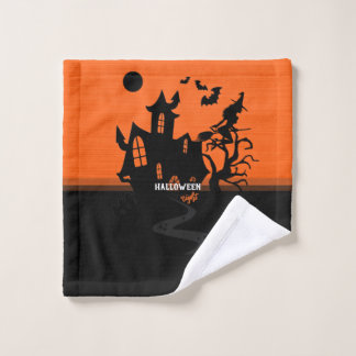 Halloween Night Witch en Bats Hunde House Washandje