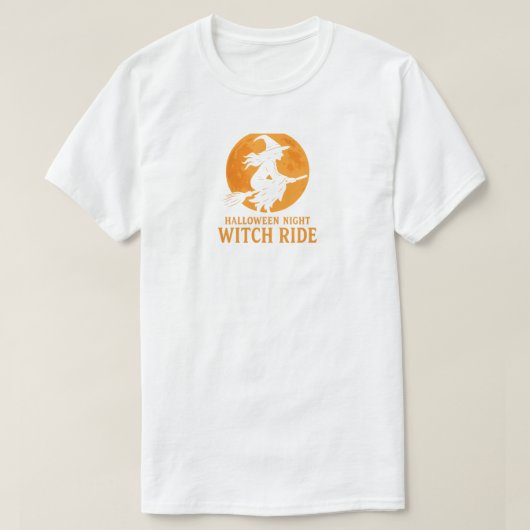 Halloween Night Witch Ride T-shirt (Design voorkant)