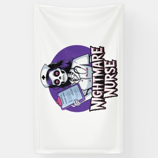 Halloween Nightmare Nurse Classic T-shirt Spandoek (Verticaal)