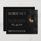 Halloween nodiging sparen de Datum Scary Kat Aankondiging (Voorkant / Achterkant)