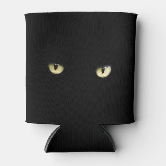 Halloween Noir Cat Eyes Can/ Glacière de bouteille (Devant)