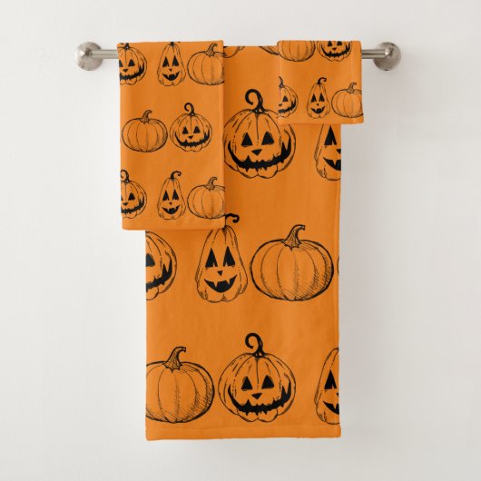 Halloween noir Citrouille Motif Éffrayant effroi (En situation)