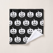 Halloween noir Citrouille Motif Éffrayant effroi (Gant de toilette)
