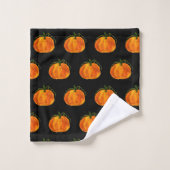 Halloween noir Citrouille Motif Éffrayant effroi (Gant de toilette)
