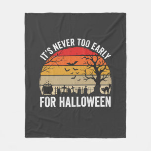 Halloween Nooit Te Vroeg Vintage Zonsondergang Fleece Deken