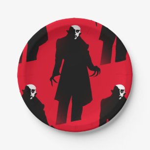 Halloween nosferatu papieren borden bordje