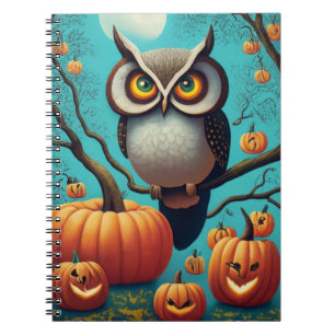 Halloween Notitieboek met Uilen & Pompoenen