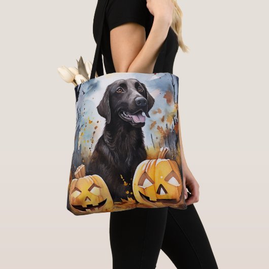 Halloween Nova Scotia met pompoenen eng Draagtas (Dichtbij)