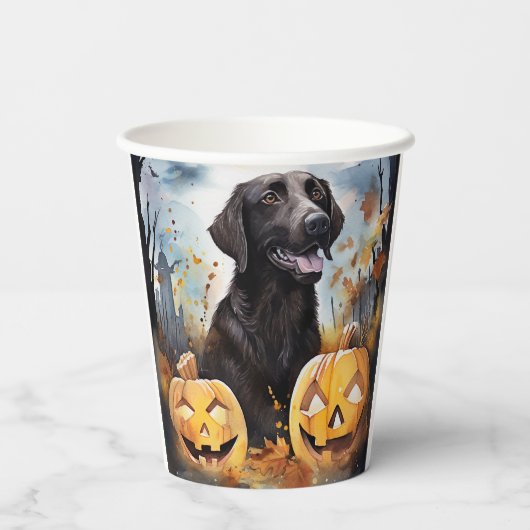 Halloween Nova Scotia met pompoenen eng Papieren Bekers (Achterkant)