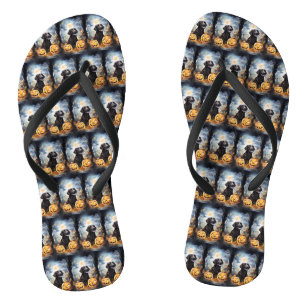 Halloween Nova Scotia met pompoenen eng Teenslippers