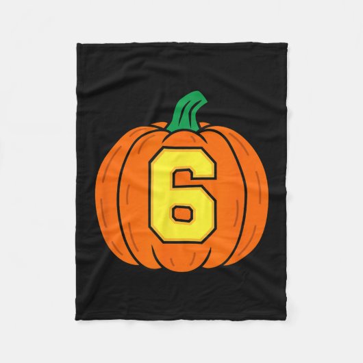 Halloween Number 6 Pumpkin Costume Fleece Deken (Voorkant)