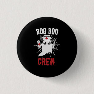 Halloween Nurse Boo Boo Crew Birthday Ronde Button 3,2 Cm