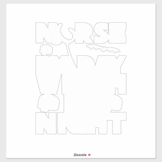 Halloween Nurse By Day Witch By Nights Sticker (Vel)