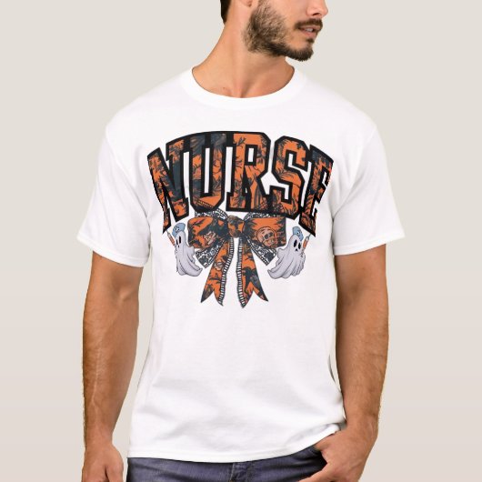 Halloween Nurse Coquette Bow Fall Classic T-Shirt (Devant)