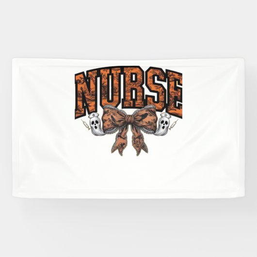 Halloween Nurse Coquette Bow Spooky Classic T-Shir Spandoek (Horizontaal)
