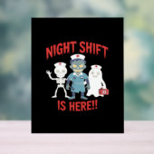 Halloween Nurse Funny Ghost Skeleton Zombie Essent Acryl Bord (Neutraal)