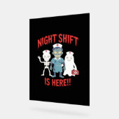 Halloween Nurse Funny Ghost Skeleton Zombie Essent Acryl Bord (Hoek)