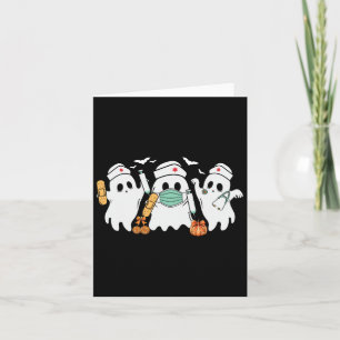 Halloween Nurse Ghost Nurses Medical Halloween hoo Kaart