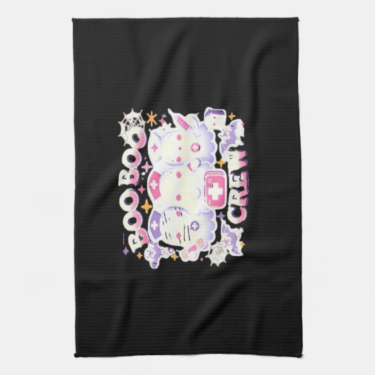 Halloween Nurse Ghost Squad Boo Boo Crew Funny Spo Theedoek (Verticaal)