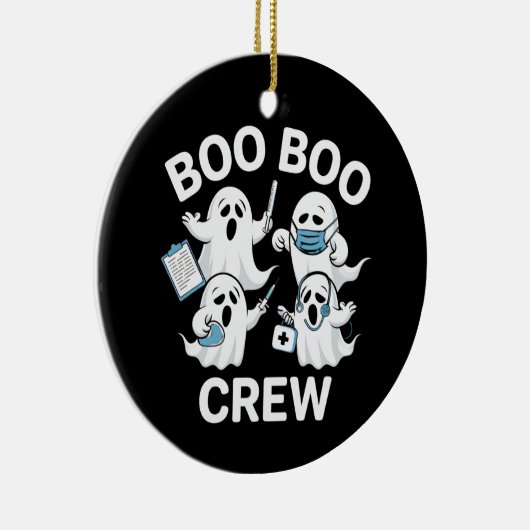 Halloween Nurse Gift Boo Boo Crew Nurse Keramisch Ornament (Rechts)