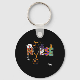 Halloween Nurse Nursing Cute Health Worker Patroon Sleutelhanger