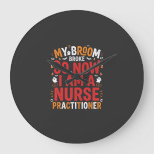 Halloween Nurse Practitioner Bezem Gebroken Ontwer Grote Klok